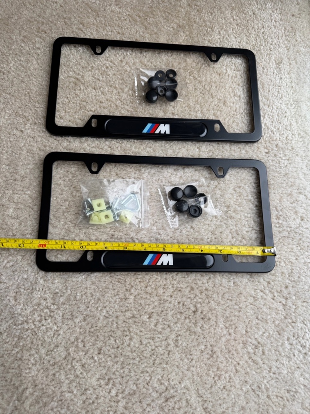 BMW M Logo Black License Plate Frames (Pair) - Picture 6 of 8
